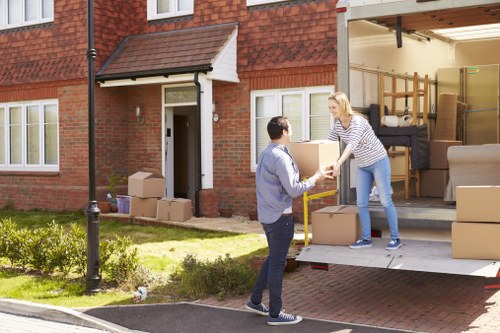 Home move planning in Maidavale with packed boxes and checklist