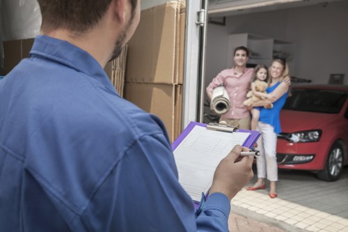 Moving van and team representing Maidavale Man and Van services