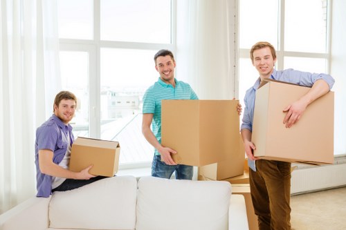 Removal van prepared for a Maidavale flat relocation