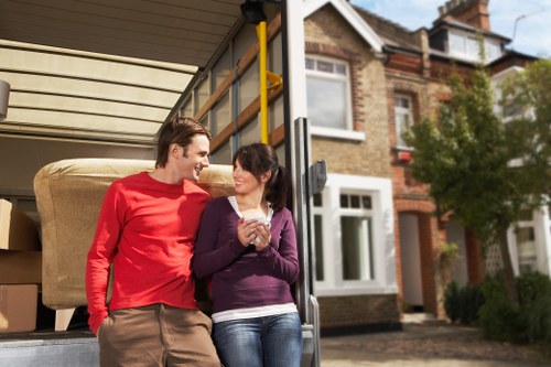 House moving team in Maidavale handling fragile belongings with care